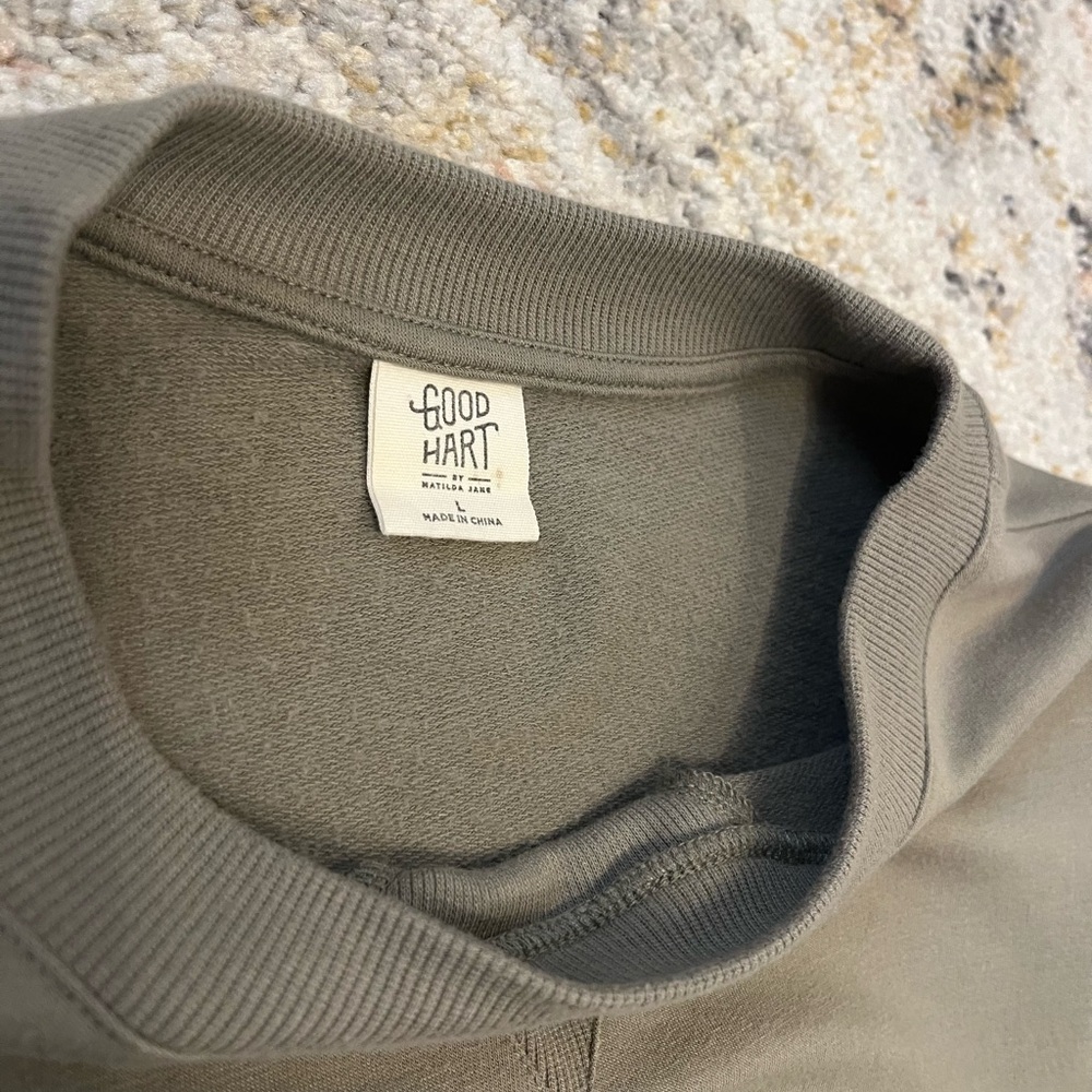 Matilda Jane Good Hart Bonnell Sweatshirt Sage Green - Picture 4 of 6